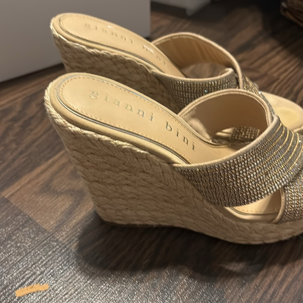 Shimmery slip on sandal. - Picture 2 of 4